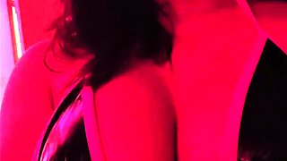 Pink Lights Miss Kitty Teases In Bikini