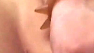 Horny chick loves anal masturbation in the bathroom