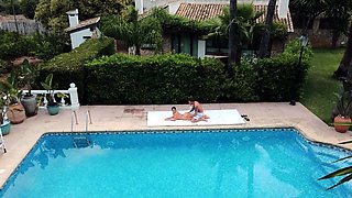 Incredible fuck in the pool with Tru Kait and I cum on top