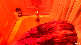 Bimbo Throat fucked & Gagging with Golden shower Piss