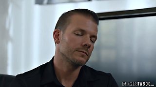 Big-Tits Boss And HR Hottie Team Up Against Codey Steele To Slam Him In Savage Ass-L