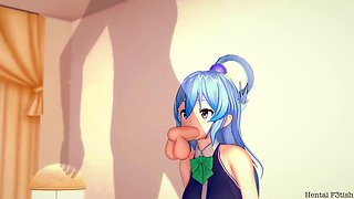 Konosuba: Aqua Gets Drenched In The Living Room