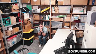 BoyPunish.com - Hot inked thief's raw bareback fucking by a horny officer's massive black dick