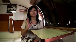 Horny Japanese girl Kyoko Maya in Crazy car, couple JAV scene