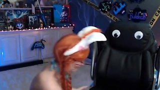 Great Big Boobs On Masturbating Redhead