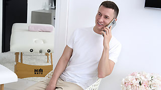 Blonde enjoys a massage and a super-deep fuck as well