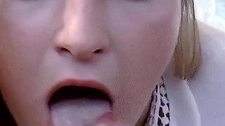 Pretty stranger gets her pussy pounded by old man's cock