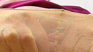 Naughty GILF Sensual Caroline Stuffs Her Old Pussy with Nylon Tights