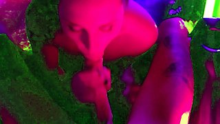 Amateur brunette babe gives pov blowjob in bathroom