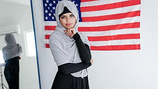 Muslim chick Destiny Cruz is fucking for cash in the bedroom