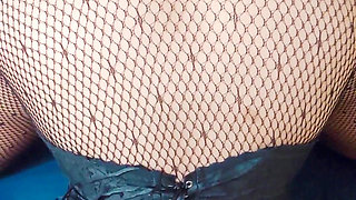 Naughty Stepsister Gets a Huge Cumshot on Her Back as a Christmas Gift