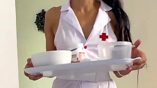 Latina Nurse Takes Your Mind off Your Injured Ankle