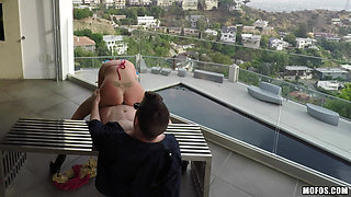 Mofos - Big Tit Brunette Rachele Richey & Gavin Get Naughty Outside Film by Drone