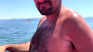 Earl Smile Flashes Big Cock on Wild Sea Pedal Boat