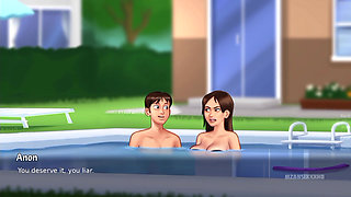 Sex in the pool! (Summertime Saga Gameplay)