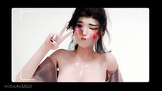 Overwatch D.va Photoshoot by Visualoos Animation with Sound 3D Hentai Porn