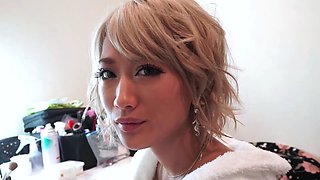 Japanese teen fingered and blowjobs