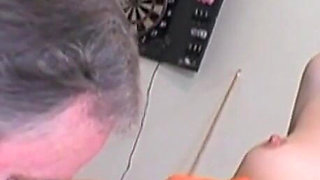 Redhead Teen Fucked and Cumshot on Small Tits by a Mature Cock