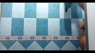 Karmica Chubby Mexican Pregnant in the Shower After Going to the Beach