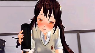 Oral job, asian, 2d