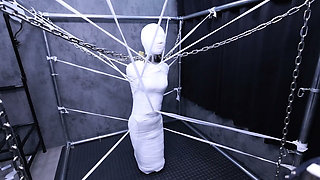 A Cute Girlfriend Wrapped All Over in Bandages