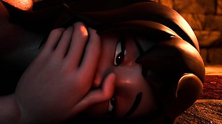 Gorgeous 3D brunette enjoying some bondage sex