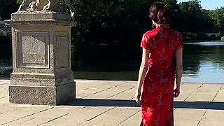 LadyPerse - Latex And Kimono In Public