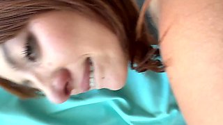 Busty ginger was horny and decided to play with stepbro POV