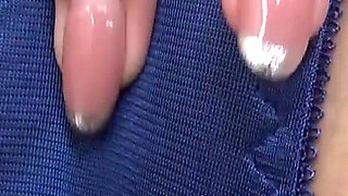 You Can See the Shape of Her Pussy Clearly! Slippery Pussy Juice See-through Masturbation Through Thin Panties 8